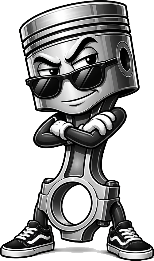 Petrolhead Piston Maskottchen